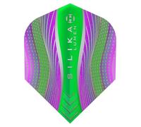 Harrows Dart Flight Silika Lumen Dart Flight Set for Soft Darts and Steel Darts (Number 6, Purple/Green)