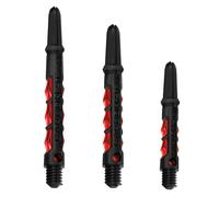 Harrows Dart Shafts Carbon ST Stems with Pyramid Rings, Short, Red