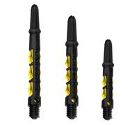 Harrows Dart Shafts Carbon ST Stems with Pyramid Rings, Short, Yellow