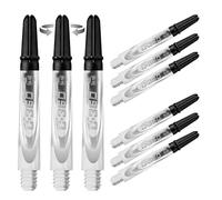 Harrows Darts 3 x Sets of Carbon 360 Dart Stems - 9 Dart Shafts in Total - Available in 3 sizes - Tough Carbon Composite - Midi Clear
