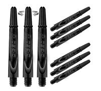 Harrows Darts 3 x Sets of Carbon 360 Dart Stems - 9 Dart Shafts in Total - Available in 3 sizes - Tough Carbon Composite - Medium Black