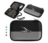 Harrows Darts Case Carbon ST Pro 6 | Dart Case Darts Holder I Darts Case Holds 6 Darts | Protective EVA Material | Darts Accessories I Holds 6 Darts Fully Assembled and Darts Accessories I Black Grey