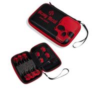Harrows Darts Case Ryan Searle Player Pro 6 | Dart Holder I Holds 6 Darts | Protective EVA Material | Holds 6 Darts Fully Assembled and Darts Accessories I Black Red