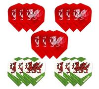 Harrows Darts Flights (15 Flights Total) I 100 Micron Dart Flights I Premium Extra Strong Made in UK I Professional (Wales)