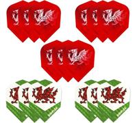 Harrows Darts Flights (15 Flights Total) I 100 Micron Dart Flights I Premium Extra Strong Made in UK I Professional (Wales)