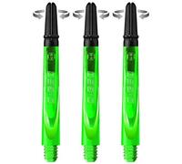 Harrows Darts Technology Carbon 360 Shafts, Rotating Carbon Top by Thor-Sports (Short, Green)