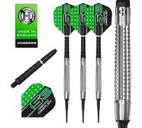 Harrows Dimplex Bomb & Tapered Darts Set I Professional Darts 90% Tungsten Steel Tip ALL Weights I 10pc Set with Black Dimplex Midi Shafts & Dimplex Flights (Tapered Shape, 24g)