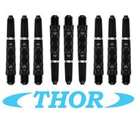 Harrows Dimplex Dart Shafts Various Colours M2BA 1 Set or 3 Set + Thor Flights (3 Sets (9 Pieces), Black Short)