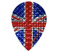 Harrows dimplex Pear shape Union jack dart flights (5 SETS)