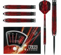 Harrows Fire Inferno Darts Set 21g - 26g gram Tungsten Red