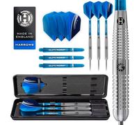 Harrows Genesis Tungsten Steel Tip Darts Set | Available Weights 21g, 22g, 23g, 24g, 25g & 26g | High Traction Grip, Supergrip Shafts and Marathon Flights
