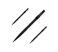 Harrows HM Grip Heavy Metal Quick Points - Ryan Searle Inspired Dart Points with Square-Cut Finger Grip Rings - No-Break Quick Point System for Fast Point Swaps (Black, 30mm)