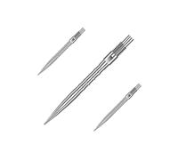 Harrows HM Grip Heavy Metal Quick Points - Ryan Searle Inspired Dart Points with Square-Cut Finger Grip Rings - No-Break Quick Point System for Fast Point Swaps (Silver, 26mm)