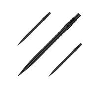 Harrows HM Grip Heavy Metal Quick Points - Ryan Searle Inspired Dart Points with Square-Cut Finger Grip Rings - No-Break Quick Point System for Fast Point Swaps (Black, 35mm)
