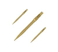 Harrows HM Grip Heavy Metal Quick Points - Ryan Searle Inspired Dart Points with Square-Cut Finger Grip Rings - No-Break Quick Point System for Fast Point Swaps (Gold, 26mm)