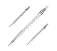 Harrows HM Grip Heavy Metal Quick Points - Ryan Searle Inspired Dart Points with Square-Cut Finger Grip Rings - No-Break Quick Point System for Fast Point Swaps (Silver, 40mm)