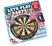 Harrows Lets Play Darts Bristle Board Set - indoor home games family fun pub