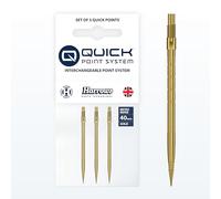 Harrows Micro Grip Quick Points - Precision CNC-Milled Dart Points with Enhanced Finger Grip & No-Break Design - Fast Swap Quick Point System (40mm, Gold)