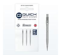 Harrows Micro Grip Quick Points - Precision CNC-Milled Dart Points with Enhanced Finger Grip & No-Break Design - Fast Swap Quick Point System (30mm, Silver)