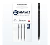 Harrows Micro Grip Quick Points - Precision CNC-Milled Dart Points with Enhanced Finger Grip & No-Break Design - Fast Swap Quick Point System (40mm, Black)