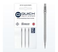 Harrows Micro Grip Quick Points - Precision CNC-Milled Dart Points with Enhanced Finger Grip & No-Break Design - Fast Swap Quick Point System (40mm, Silver)