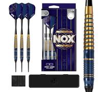 Harrows Nox Softtip Brass Darts Set in 18 g and 20 g - Includes Speedline Shafts, Nox Flights & Dart Case - Robust Coloured Softtip Darts for Precise Playing (20 g)