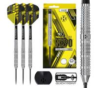 Harrows NX90 Parallel Shape Darts Set I Professional Darts 90% Tungsten Steel Tip Darts Set I 10pc Set with Black Supergrip Midi Shafts & NX90 Flights