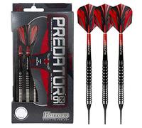 Harrows Predator 90% Tungsten Soft Tip Darts Set - 18g and 20g - Includes Ultra Traction Grip, Supergrip Fusion Shafts, Prime Flights & Travel Case - (18 grams)