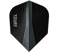Harrows Retina Dart Flights - Black - 100 Micron - Standard Shape - 5 Sets (15 Flights)