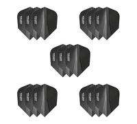 Harrows Retina | Premium Extra Strong 100 Micron Dart Flights - 5 Sets (15 Flights), Black