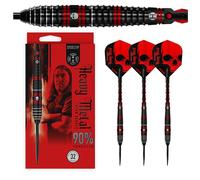 HARROWS Ryan Searle „Heavy Metal“ Serie 2-Spieler-Darts-Set I Professionelle Darts 90% Wolframstahlspitze 22 g bis 26 g, 30 g und 32 g Pro Darts I Midi-Schäften und charakteristischen Flights 24g