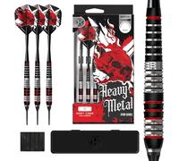 Harrows Ryan Searle Heavy Metal Stainless Steel Softtip Darts Set in 18g or 20g - Includes Speedline Shafts, 100 Micron Flights & Dart Case - Robust Softtip Darts for All Players (18g)