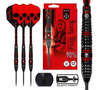 Harrows Ryan Searle 90% Tungsten Steel Tip Darts Set with Quick Point Change System | 30g | Includes Carbon ST Shafts & 100 Micron Heavy Metal Flights