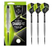 Harrows Shard 90% Tungsten Steel Tip Darts Set 21g, 23g & 24g - Includes Black Supergrip midi shafts & new 100 micron Shard flights