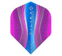 Harrows Silika Lumen Darts Flights No2 Standard - 5 sets per pack (15 flights in total) (Aqua/Pink)