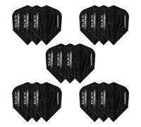Harrows SILIKA No2 | Set of 5 Premium Extra Strong Dart Flights in Standard Shape (15 Flights) (Black Edition, Silika No6)