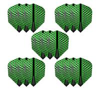 Harrows SILIKA No2 | Set of 5 Premium Extra Strong Dart Flights in Standard Shape (15 Flights) (Green, Silika No6)