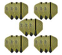 Harrows SILIKA No2 | Set of 5 Premium Extra Strong Dart Flights in Standard Shape (15 Flights) (Yellow, Silika No2)