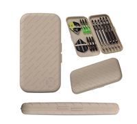 Harrows Darts Case Slim Case | The World's Smallest Lightest 6 Dart Case Darts Holder I Darts Case Holds 3 Darts & 6 Darts | Tough Hydrocarbon Construction I Holds 24pcs of Darts & Accessories (Stone)