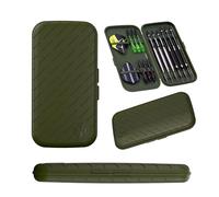 Harrows Darts Case Slim Case | The World's Smallest Lightest 6 Dart Case Darts Holder I Darts Case Holds 3 Darts & 6 Darts | Tough Hydrocarbon Construction I Holds 24pcs of Darts & Accessories (Green)