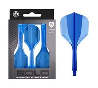Harrows Solo Integrated Flight & Shaft System - 3 Molded Flights & Shafts - One-Piece Aero Core Construction - Fixed 90° Design for Stability (Blue, Midi)