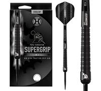 Harrows SUPERGRIP BLACK EDITION 90% Tungsten Steel Tip Darts Set. Available in 21g, 22g, 23g, 24g, 25g, 26g, 28g & 30g - Includes Supergrip Shafts & Supergrip Flights-24g