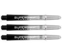 Harrows Supergrip Fusion Dart Shafts - Black & Clear - Midi - 5 Sets (15 Stems)