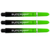 Harrows Supergrip Fusion Dart Shafts - Black & Green - Medium- 5 Sets (15 Stems)