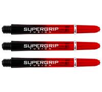 Harrows Supergrip Fusion Dart Shafts - Black & Red - Midi - 5 Sets (15 Stems)
