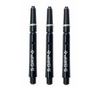 Harrows Supergrip Spin Black and Silver Dart Shafts Medium