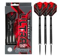 Harrows SUPERGRIP ULTRA 90% Tungsten Steel Tip Darts Set. Available in 21g, 22g, 23g, 24g, 25g, 26g, 28g & 30g - Includes Supergrip Carbon Shafts, Supergrip Flights & Travel Case (25g)