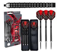 Harrows SUPERGRIP ULTRA 90% Tungsten Steel Tip Darts Set. Available in 21g, 22g, 23g, 24g, 25g, 26g, 28g & 30g - Includes Supergrip Carbon Shafts, Supergrip Flights & Travel Case (25g)