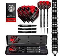 Harrows SUPERGRIP ULTRA 90% Tungsten Steel Tip Darts Set. Available in 21g, 22g, 23g, 24g, 25g, 26g, 28g & 30g - Includes Supergrip Carbon Shafts, Supergrip Flights & Travel Case (28g)