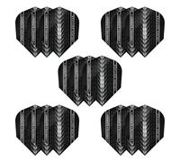 Harrows Supergrip Ultra Dart Flights | 5 x sets Darts Flights (15 Flights Total) I 100 Micron Dart Flights I Premium Extra Strong Made in UK I Professional Darts Accessories I Black Edition